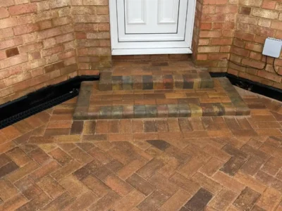 J & d paving orange and cream block paving 1 Essex