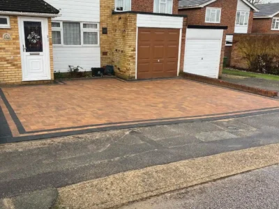 J & d paving orange and cream block paving 13 Essex