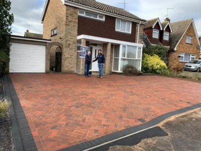 J & d paving orange and cream block paving 16 Essex