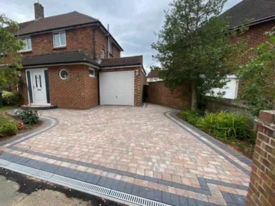 J & d paving orange and cream block paving 17 Essex