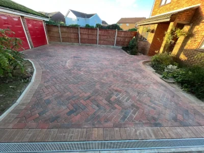 J & d paving orange and cream block paving 18 Essex