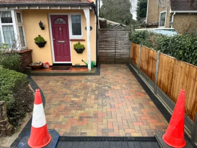 J & d paving orange and cream block paving 19 Essex