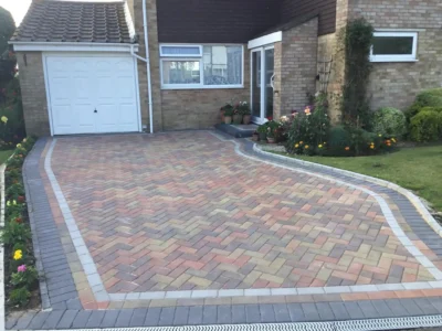 J & d paving orange and cream block paving 22 Essex