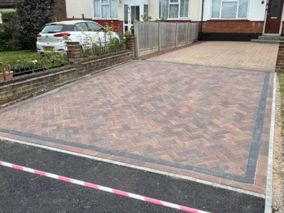 J & d paving orange and cream block paving 25 Essex