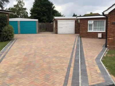 J & d paving orange and cream block paving 3 Essex