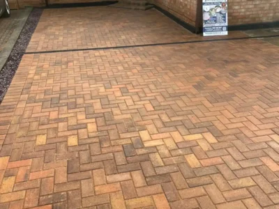 J & d paving orange and cream block paving 4 Essex