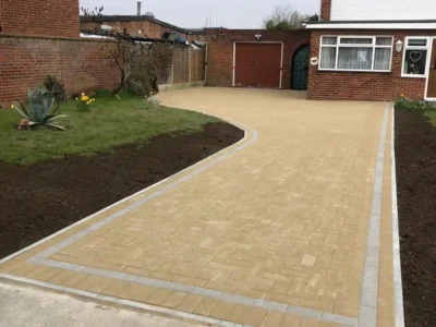 J & d paving orange and cream block paving 6 Essex