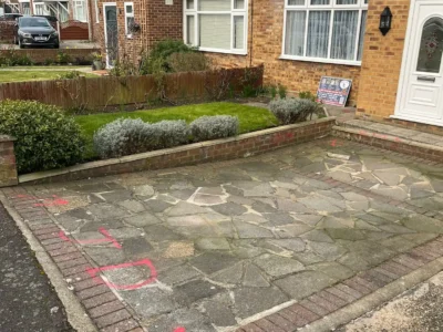 J and d paving resin driveway before Essex