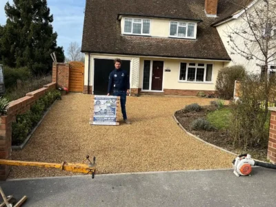 J and d paving resin driveway before and after 1 Essex