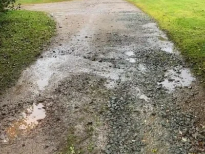 J and d paving road surface before Essex